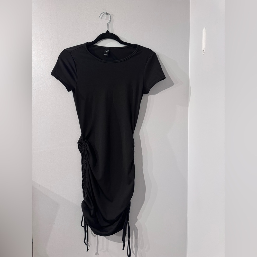 Windsor Black Ruched Mini Dress